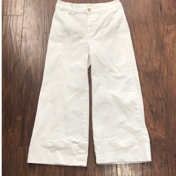 Anthropologie Pintucked Chino Pants High Rise 6 - Picture 3 of 5